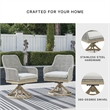 Signature Design by Ashley Hemlock Mica Outdoor Swivel Dining Chair (Set of 2)