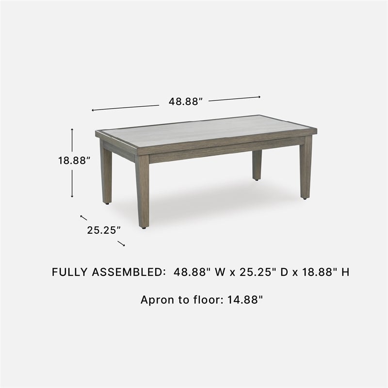 Signature Design by Ashley Fescue Lagoon Outdoor Coffee Table
