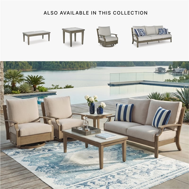 Signature Design by Ashley Fescue Lagoon Outdoor End Table