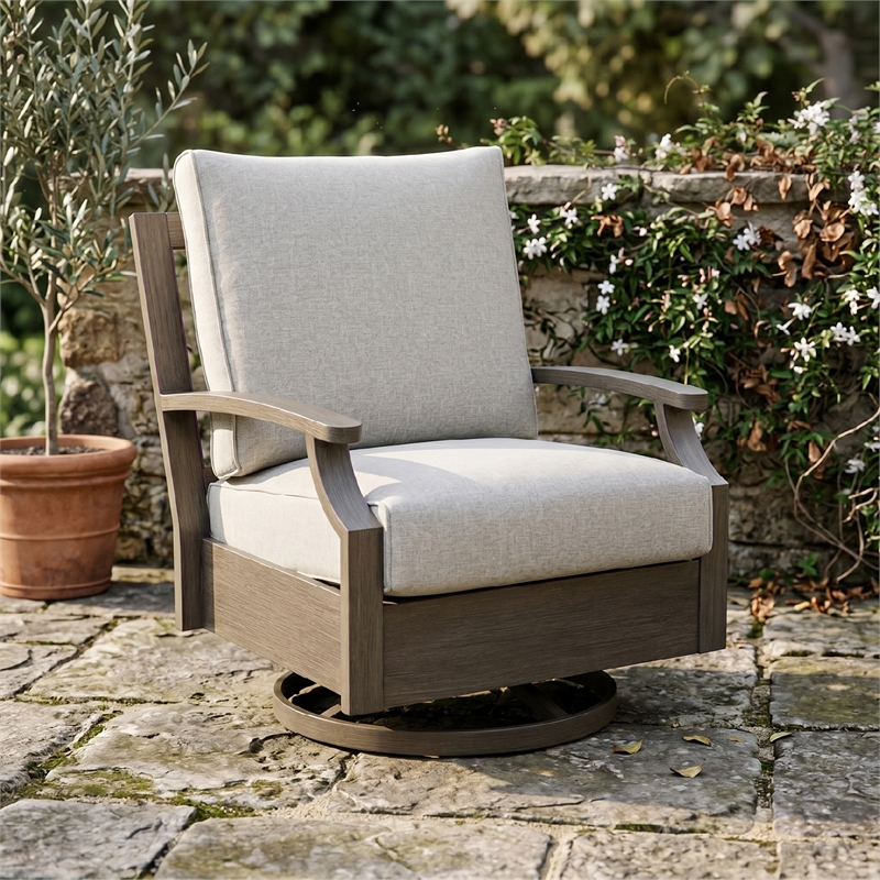Signature Design by Ashley Fescue Lagoon Outdoor Swivel Glider Chair