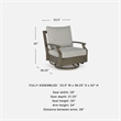 Signature Design by Ashley Fescue Lagoon Outdoor Swivel Glider Chair