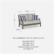 Signature Design by Ashley Fescue Lagoon Outdoor Loveseat with Cushion