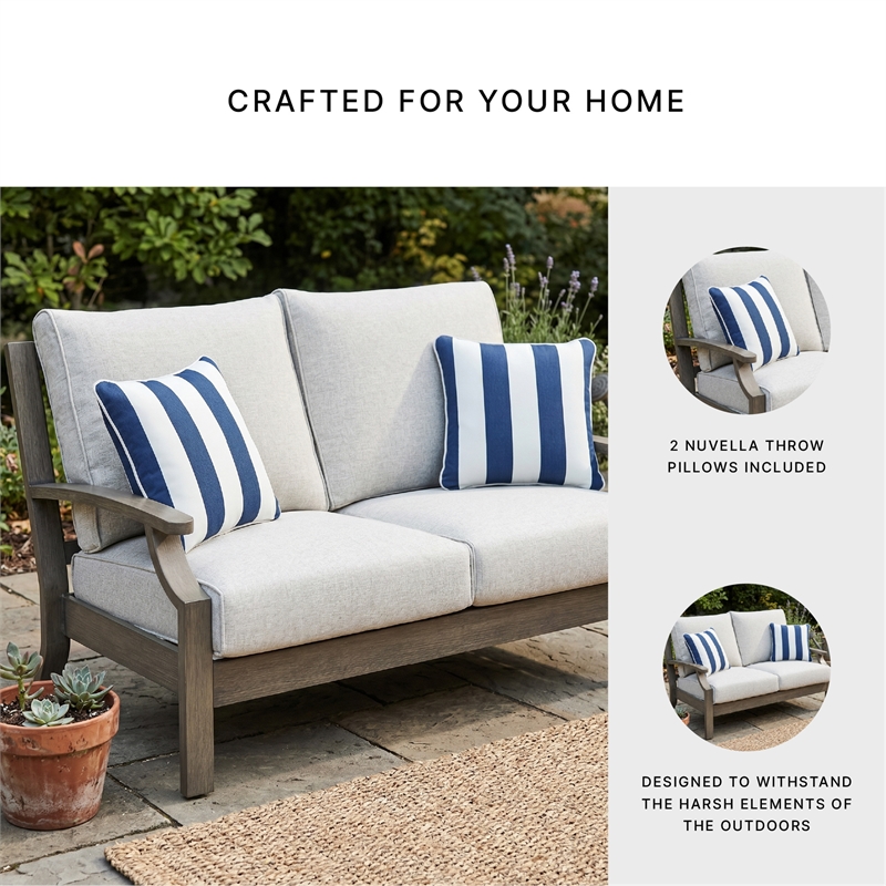 Signature Design by Ashley Fescue Lagoon Outdoor Loveseat with Cushion