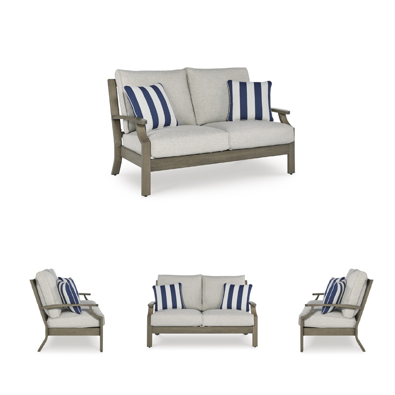 Signature Design by Ashley Fescue Lagoon Outdoor Loveseat with Cushion
