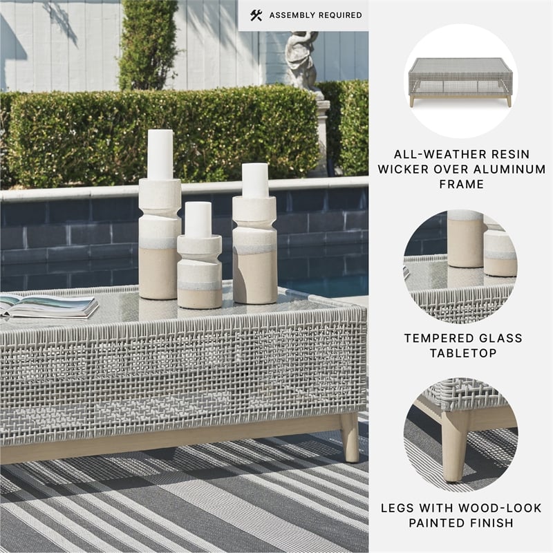 Signature Design by Ashley Hemlock Mica Outdoor Coffee Table