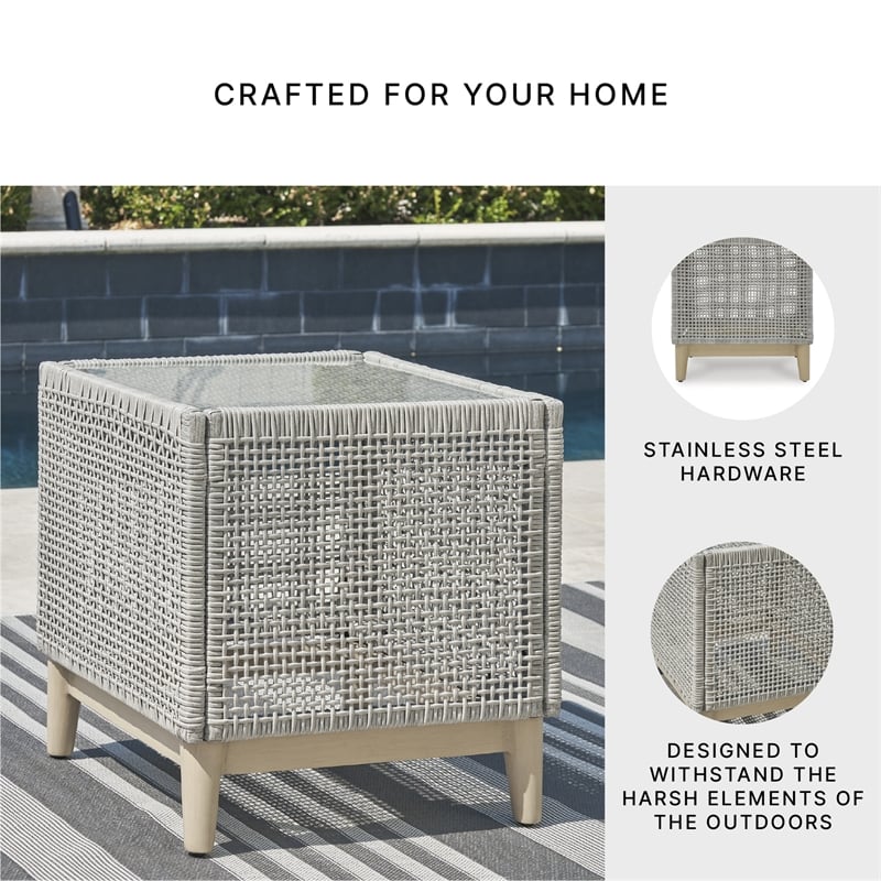 Signature Design by Ashley Hemlock Mica Outdoor End Table