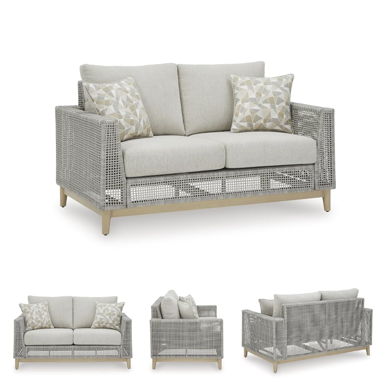 Signature Design by Ashley Hemlock Mica Outdoor Loveseat with Cushion