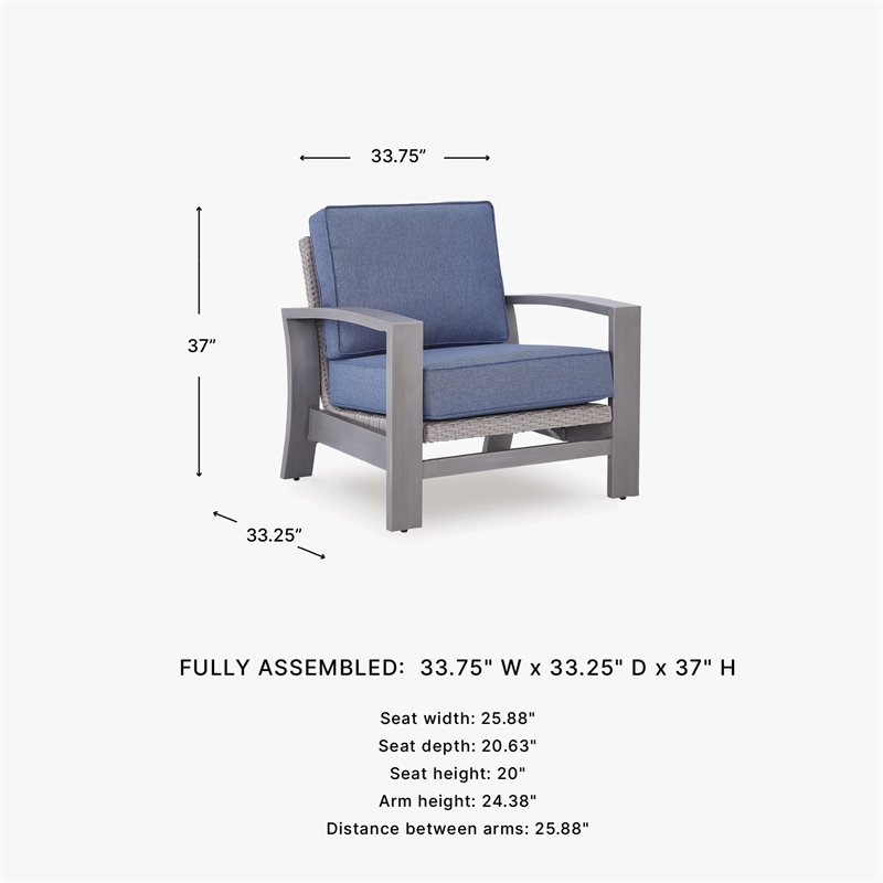 Signature Design by Ashley Gale Limestone Outdoor Spring Lounge Chair