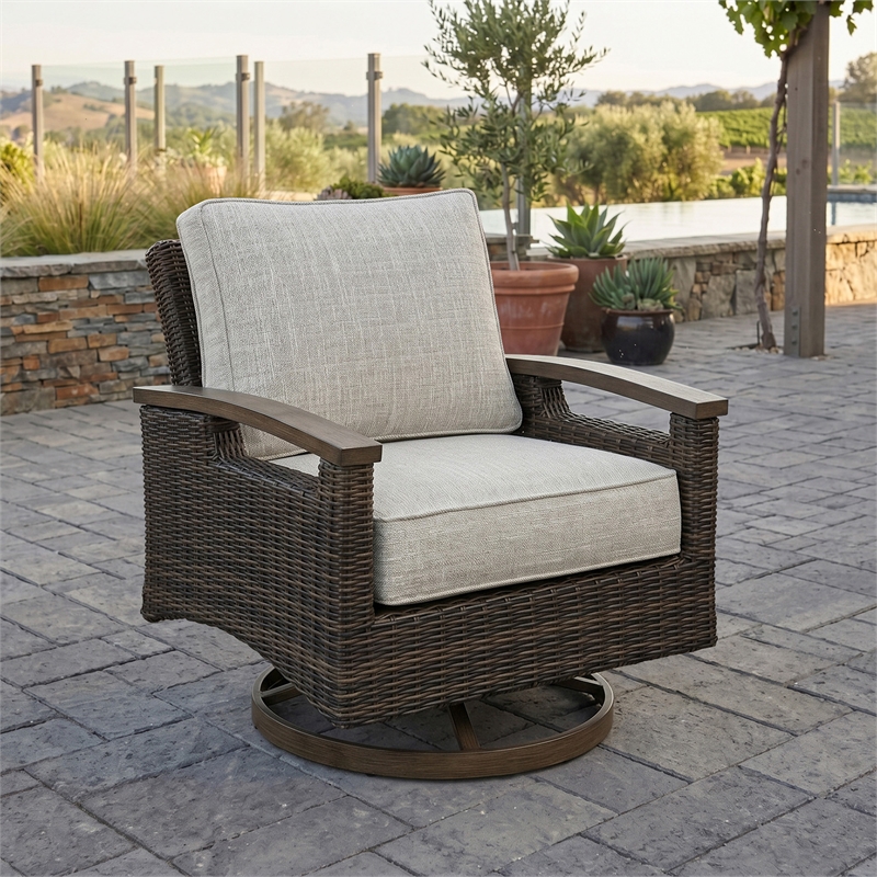 Signature Design by Ashley Cattail Foam Swivel Lounge Chair (Set of 2)