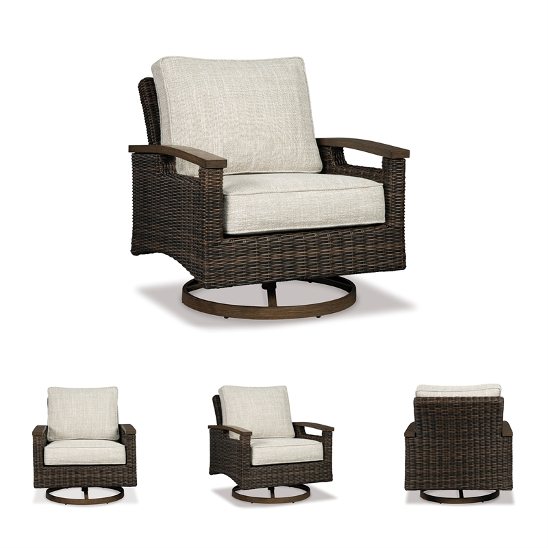 Signature Design by Ashley Cattail Foam Swivel Lounge Chair (Set of 2)