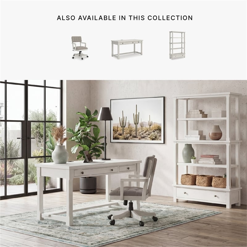 Signature Design by Ashley Roskell Home Office Desk Chair in White