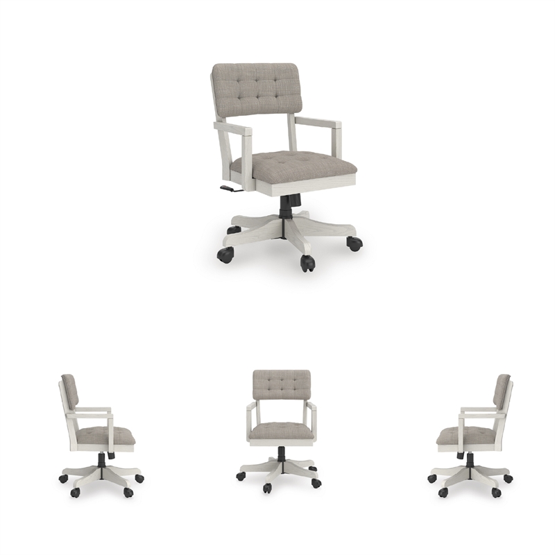 Signature Design by Ashley Roskell Home Office Desk Chair in White
