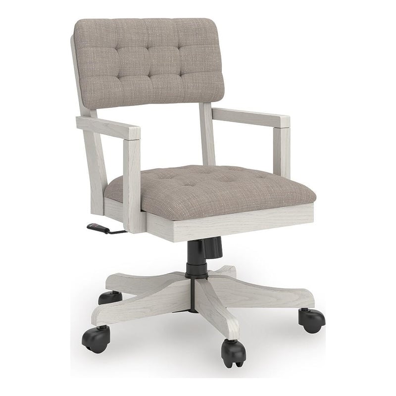 Signature Design by Ashley Roskell Home Office Desk Chair in White