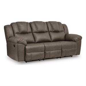 Signature Design by Ashley Penrose Vale Reclining Sofa in Driftwood