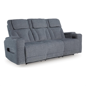 Signature Design by Ashley Fairwick Power Reclining Sofa in Steel