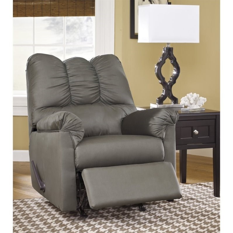 Ashley Furniture Darcy Fabric Rocker Recliner in Cobblestone