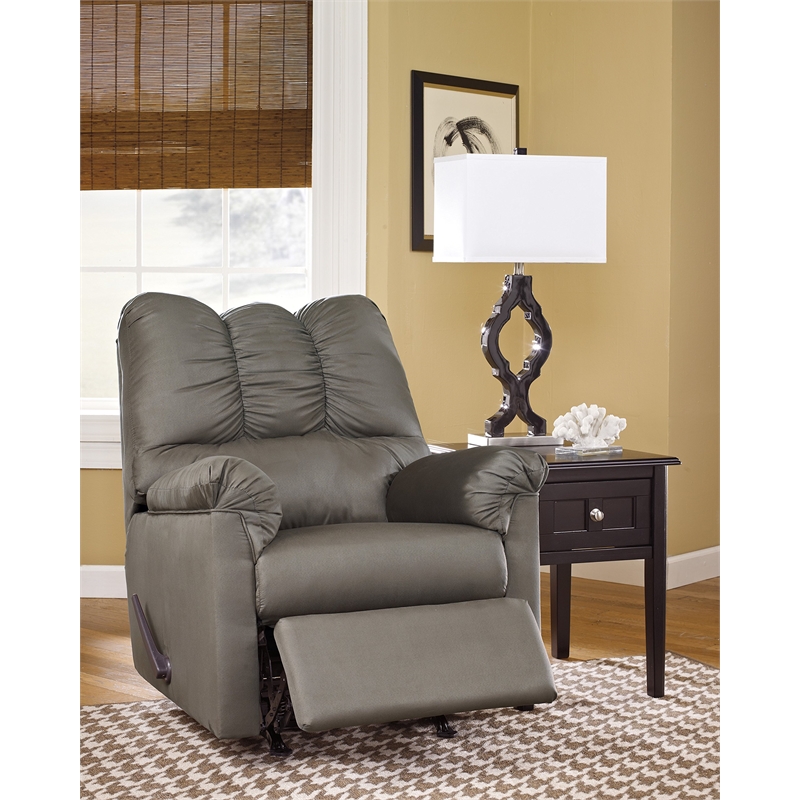Signature Design by Ashley Darcy Fabric Rocker Recliner in Cobblestone