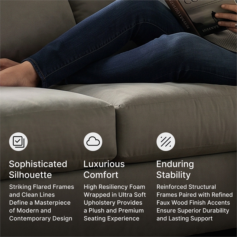 Signature Design by Ashley Darcy Fabric Sofa in Cobblestone