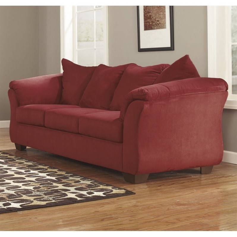 Ashley Furniture Darcy Fabric Full Size, Red Leather Sofa Ashley Furniture