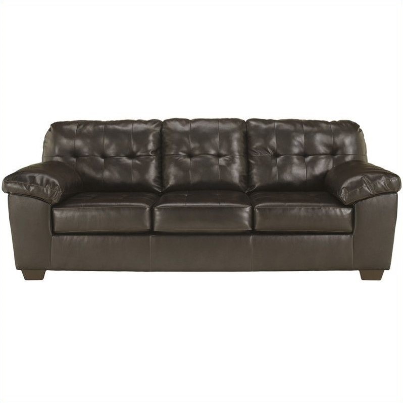 Ashley Furniture Alliston Leather Sofa in Brown  2010138