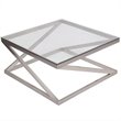 Ashley Furniture Coylin Cocktail Table in Brushed Nickel