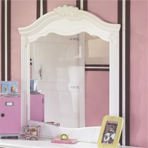 signature design by ashley exquisite bedroom mirror in white