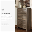 Signature Design by Ashley Juararo 5-Drawer Chest in Dark Brown