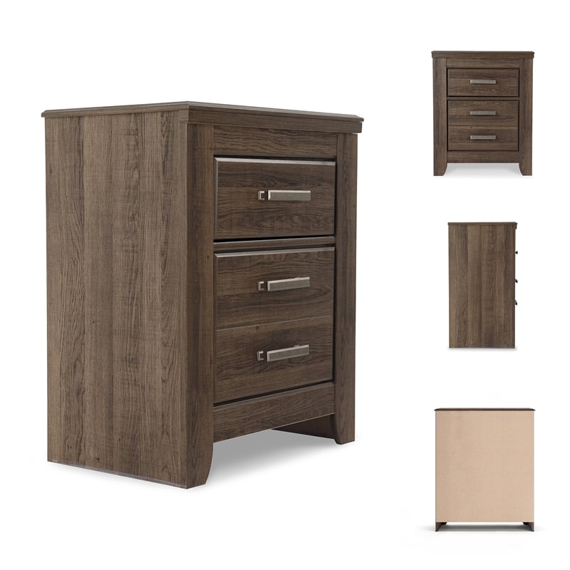 Signature Design by Ashley Juararo 2-Drawer Nightstand in Dark Brown