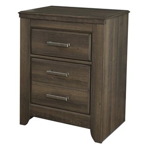 signature design by ashley juararo 2-drawer nightstand in dark brown