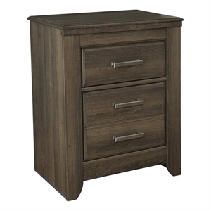 Signature Design by Ashley Juararo 2-Drawer Nightstand in Dark Brown