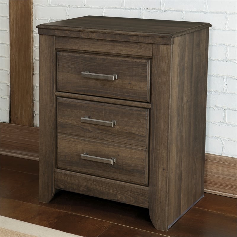 Signature Design by Ashley Juararo 2-Drawer Nightstand in Dark Brown