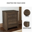 Signature Design by Ashley Juararo 2-Drawer Nightstand in Dark Brown