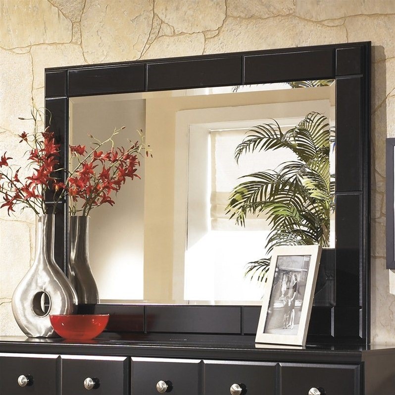 Signature Design By Ashley Shay Bedroom Mirror In Almost Black