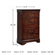 Signature Design by Ashley Alisdair 5-Drawer Chest in Warm Dark Brown