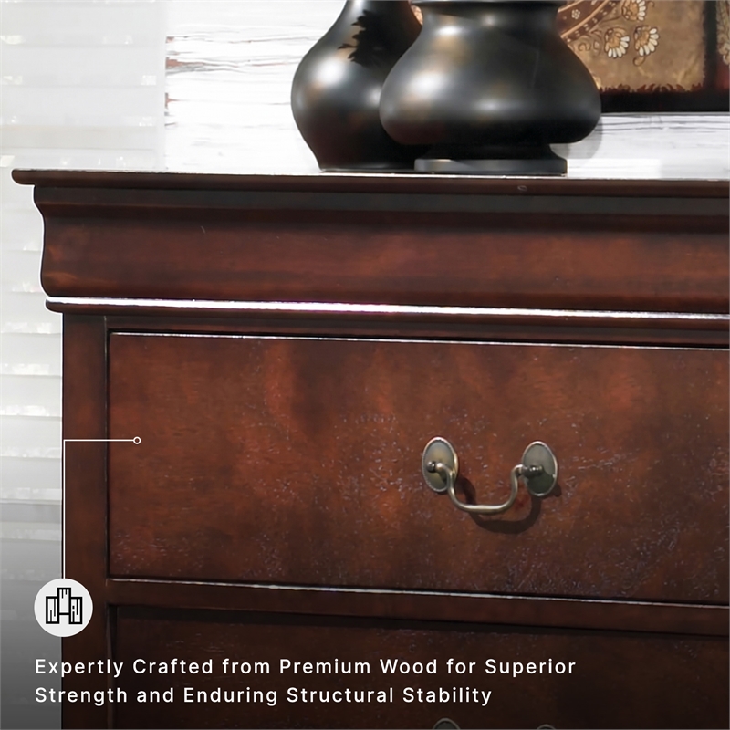 Signature Design by Ashley Alisdair 5-Drawer Chest in Warm Dark Brown