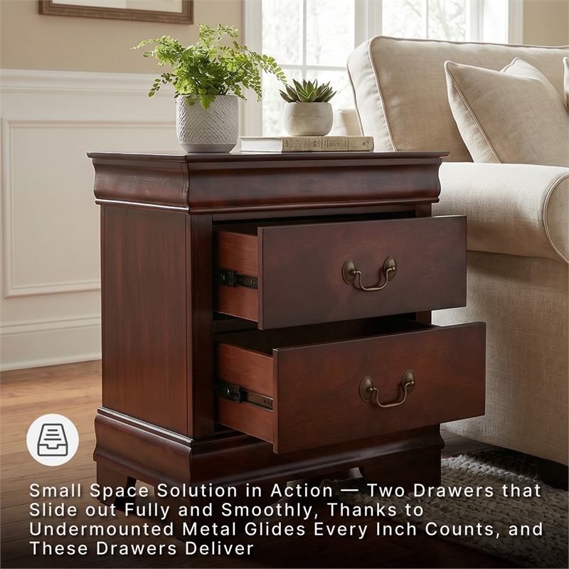 Signature Design by Ashley Alisdair 2-Drawer Nightstand in Dark Brown