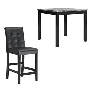 Signature Design by Ashley Maysville 5 Piece Square Counter Table Set in Black