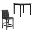 Signature Design by Ashley Maysville 5 Piece Square Counter Table Set in Black