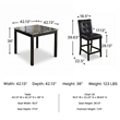 Signature Design by Ashley Maysville 5 Piece Square Counter Table Set in Black