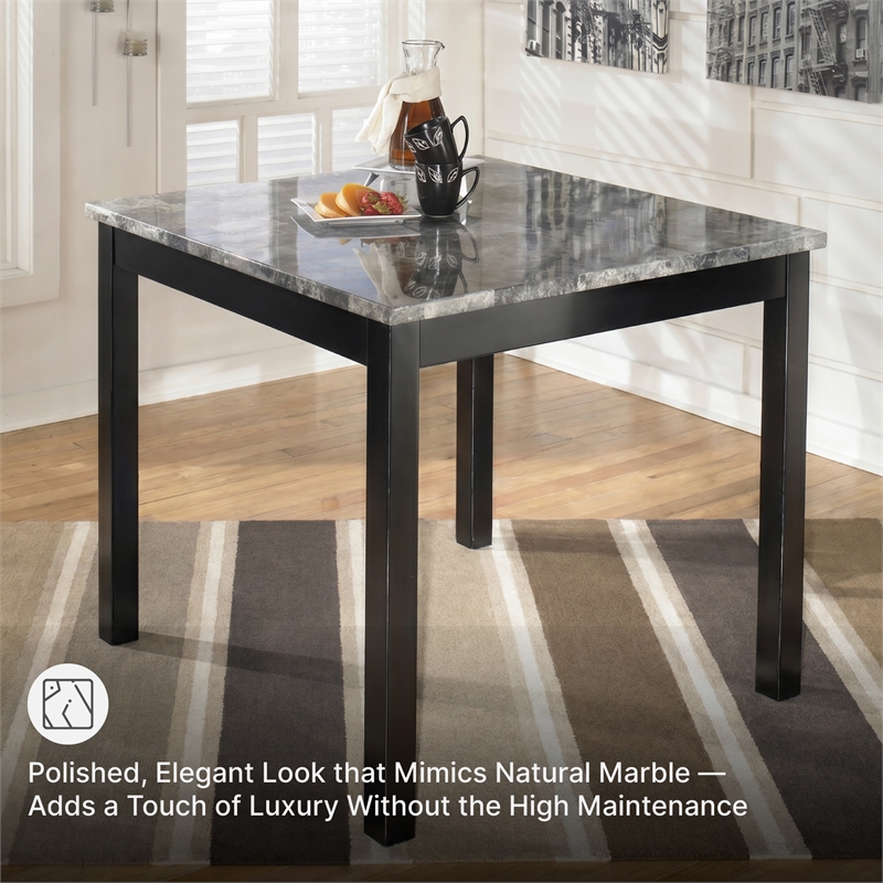 Signature Design by Ashley Maysville 5 Piece Square Counter Table Set in Black