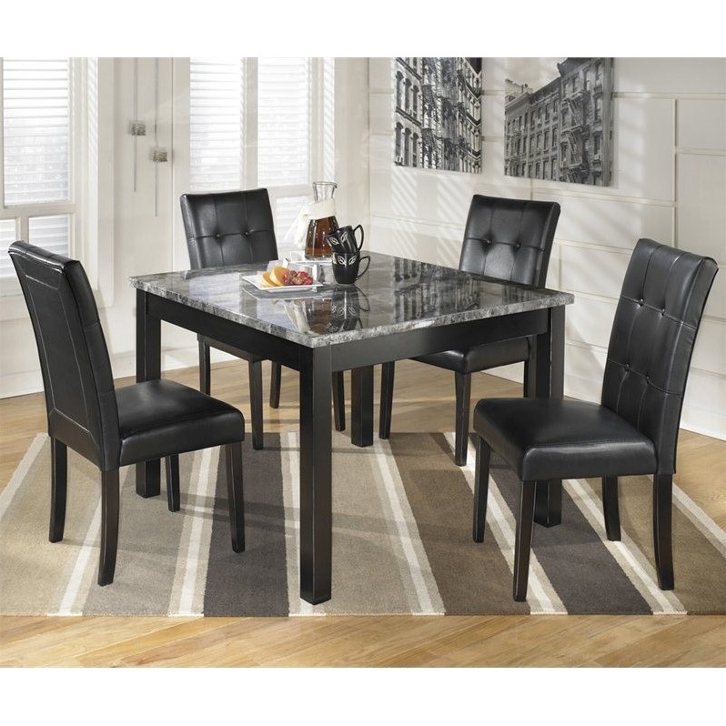  Ashley  Furniture  Maysville 5 Piece Square Dining Table Set  