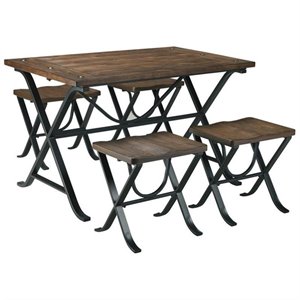 signature design by ashley freimore 5 piece dining set in brown