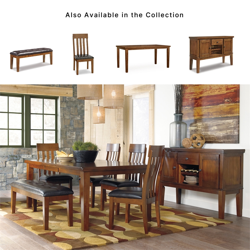 Signature Design by Ashley Ralene Dining Room Bench in Medium Brown