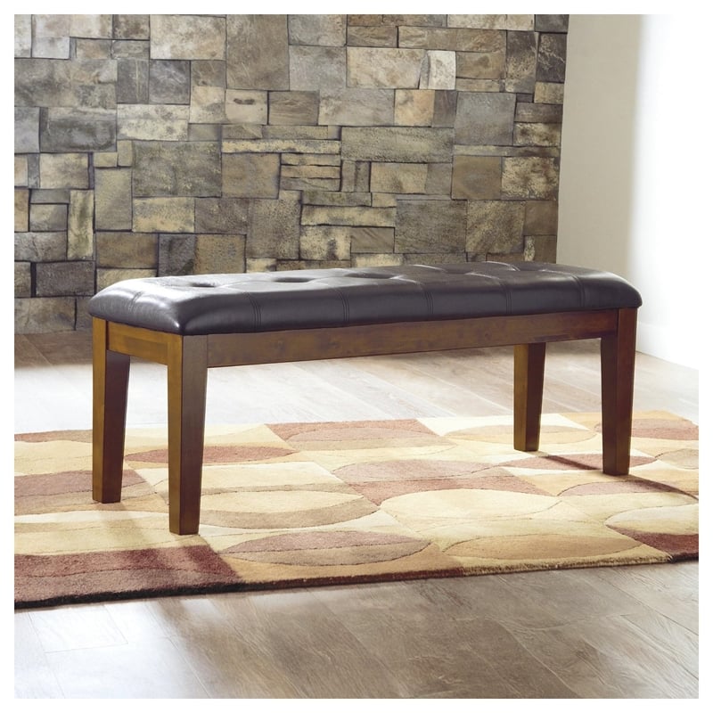 Signature Design by Ashley Ralene Dining Room Bench in Medium Brown