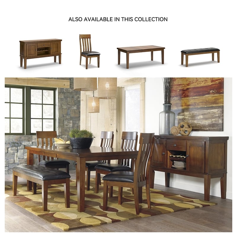 Signature Design by Ashley Ralene Dining Room Bench in Medium Brown