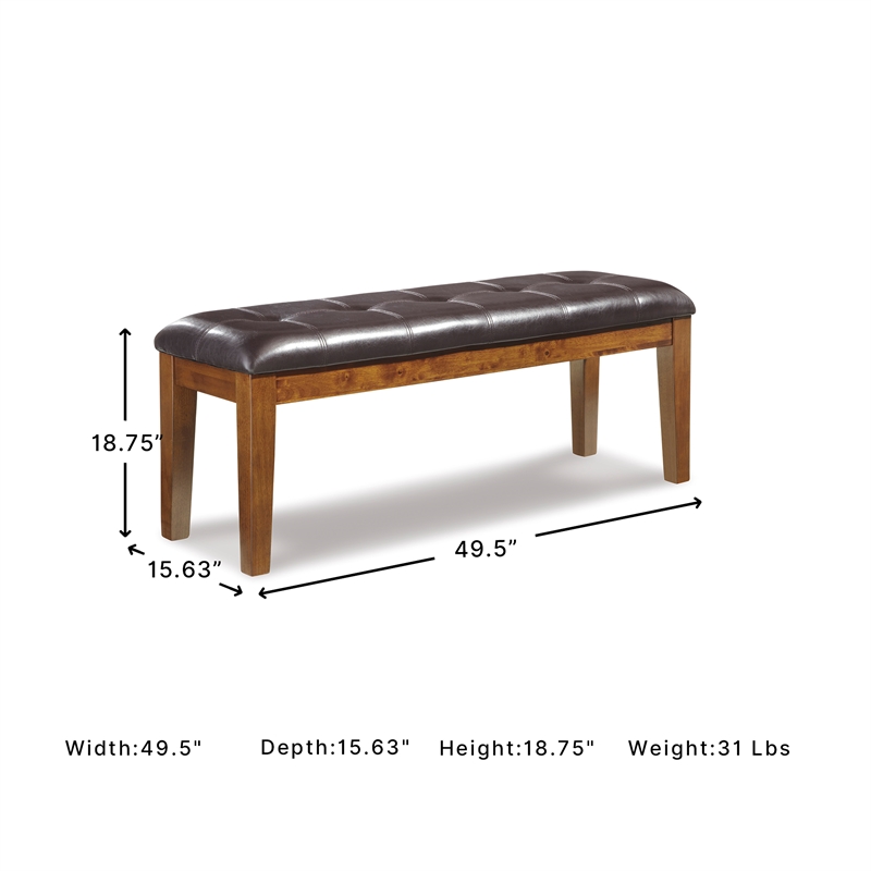 Signature Design by Ashley Ralene Dining Room Bench in Medium Brown