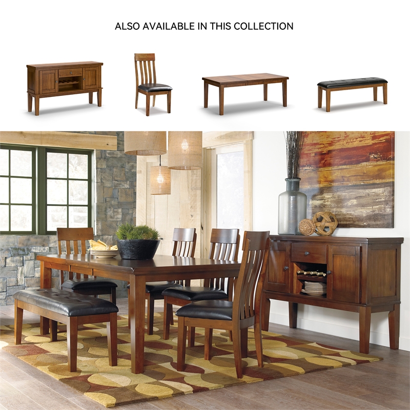 Ashley Furniture Ralene Upholstered Dining Chair in Medium Brown