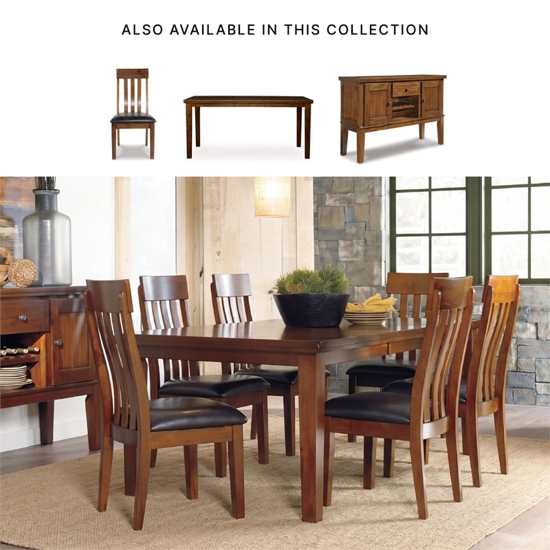 Ashley Furniture Ralene Upholstered Dining Chair in Medium Brown