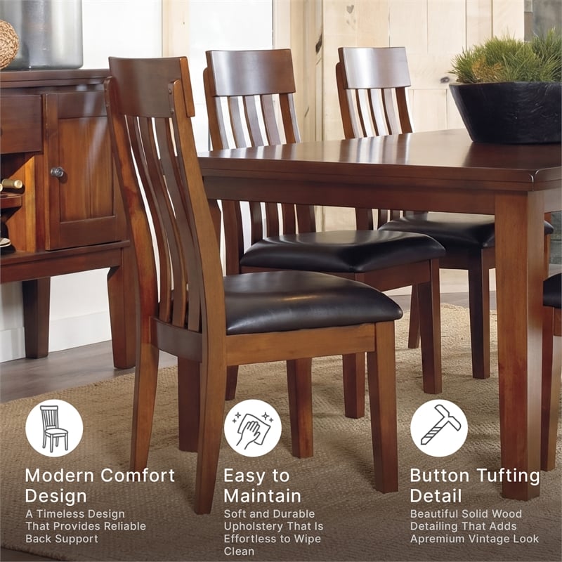 Ashley Furniture Ralene Upholstered Dining Chair in Medium Brown