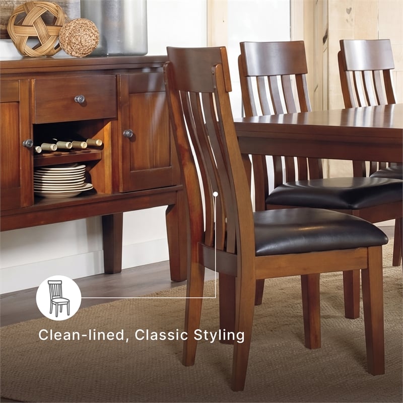 Ashley Furniture Ralene Upholstered Dining Chair in Medium Brown